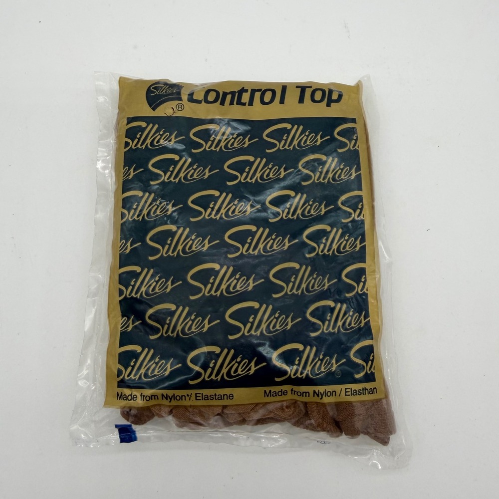 Silkies Control Top Pantyhose Beige Queen Size Vintage X-Large Honey USA Made